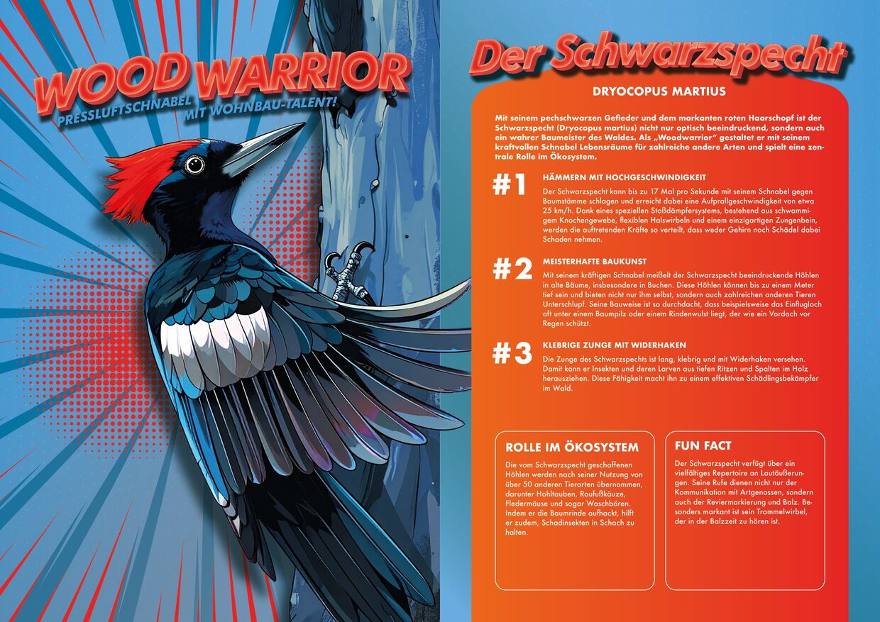 Der Wood Warrior - mit Pressluftschnabel und Wohnbau-Talent